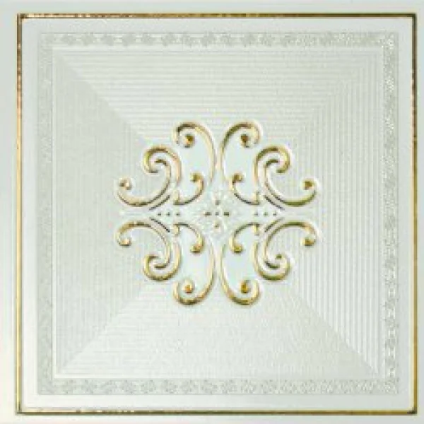 Декор (25.5x25.5) 110088 Ermitage Decoro Finitura Impero Lux Gold Su Bianco