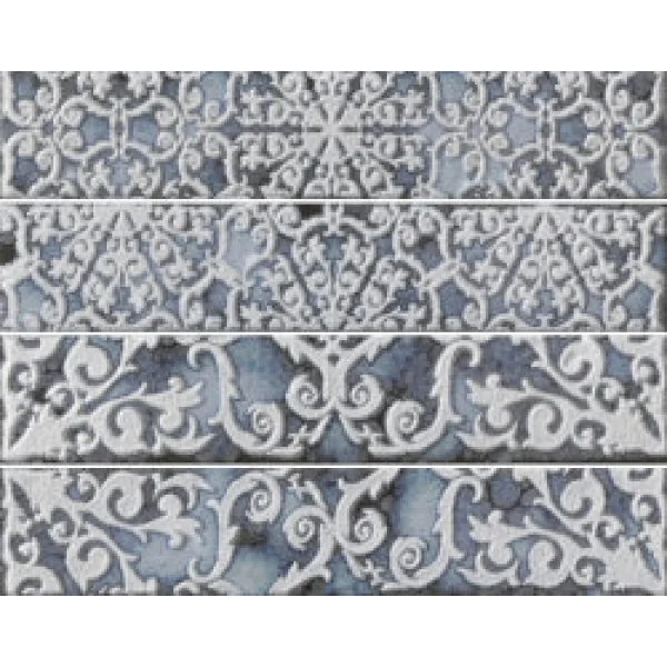Декор (4.5x23) 16843 Brickart Decoro(Set 4Pz)Heritage Blue