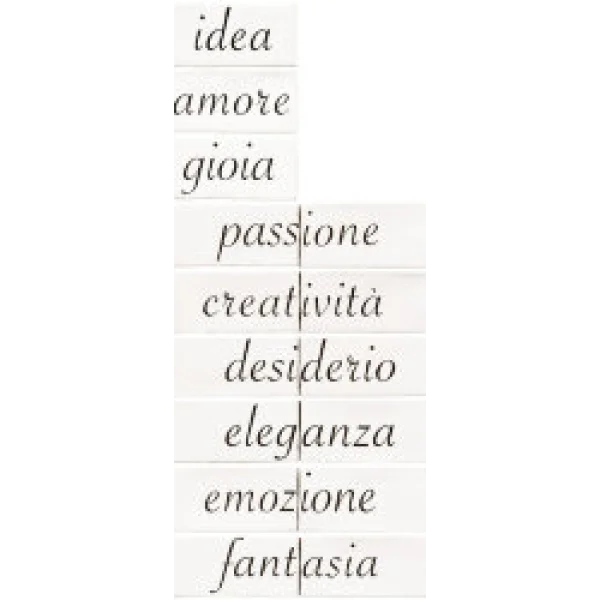 Декор (6.5x13) Cmd-014 Dolce Vita Bianco Words