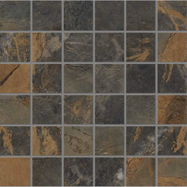 Мозаика 29.4x29.4 Mosaico Fossil Brown Malevic Lappato Lucido