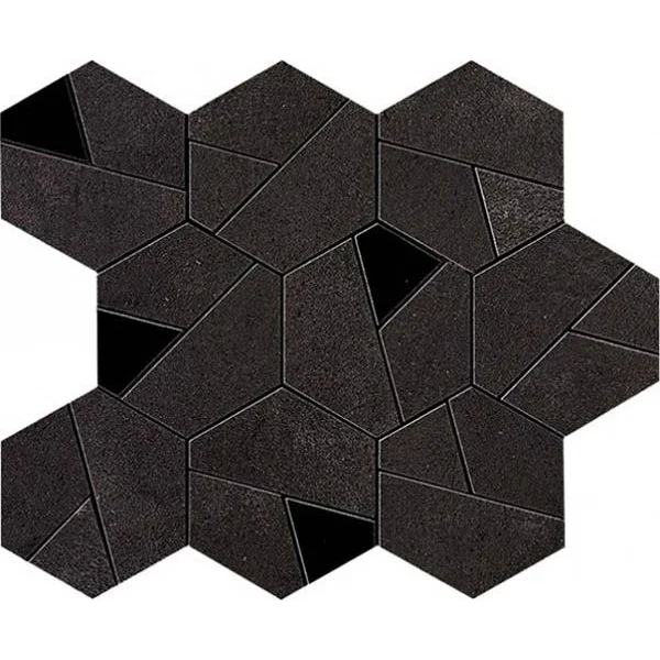 Мозаика Boost Tarmac Mosaico Hex Black (AN7B)