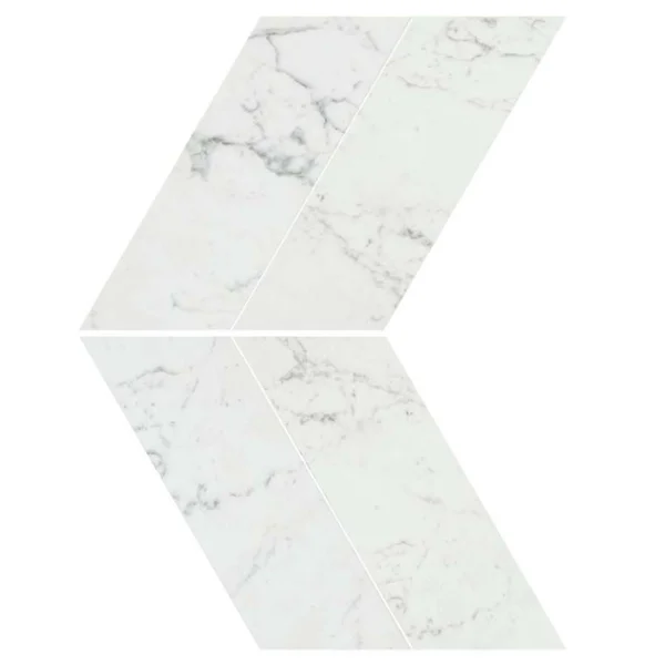 Мозаика керамогранит Marvel Stone Carrara Pure Chevron Lappato (AS1V)