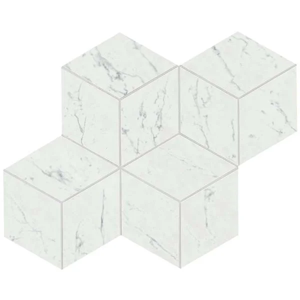 Мозаика керамогранит Marvel Stone Carrara Pure Mosaico Esag. Lapp. (AS2J)