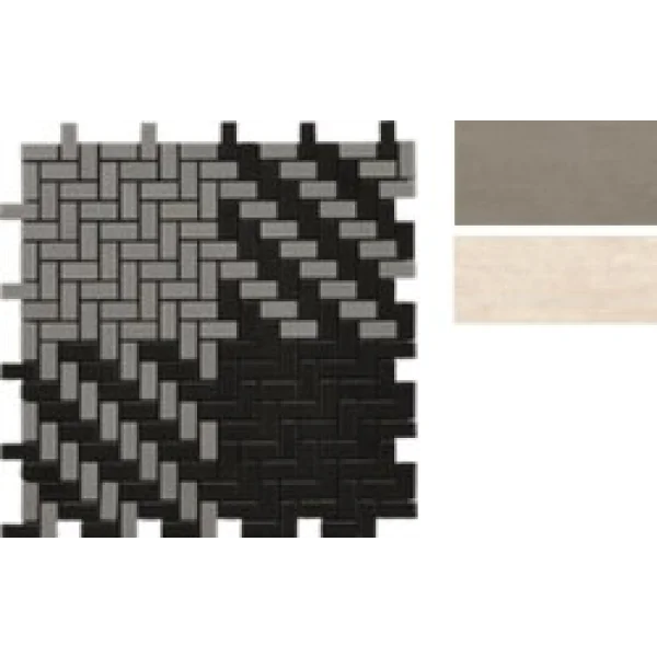 Мозаика Mosaico Tessuto Mud Ivory 25.1x25.1 Beton Casalgrande Padana