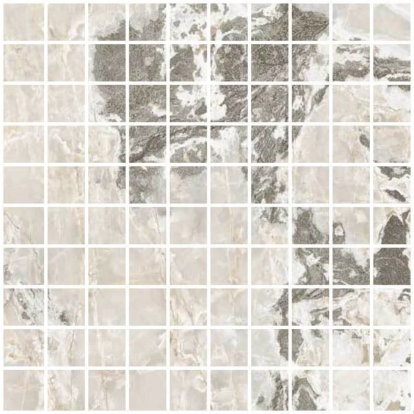 Мозаика ONYX&MORE WHITE BLEND GLO MOSAICO 3X3 (767759)