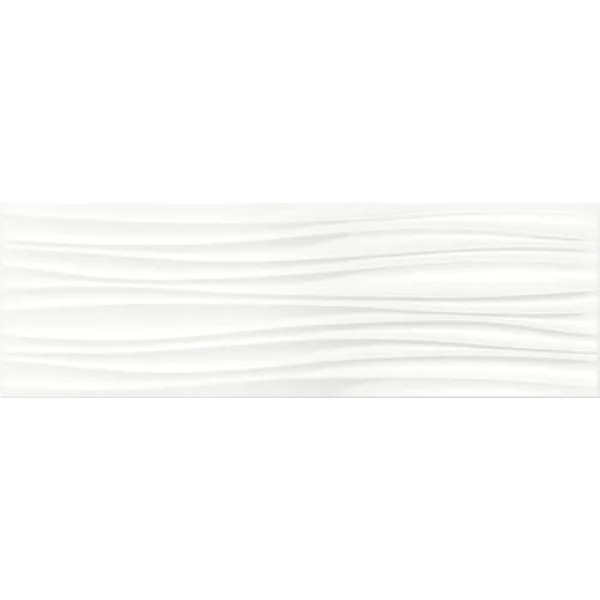Плитка 25x76 Freestyle Struttura Curva White Gloss
