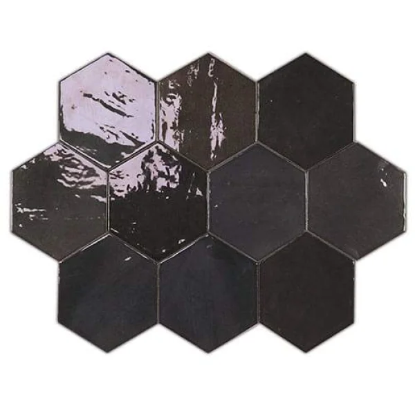 Плитка Graphite 10.8x12.4 Zellige Hexa Wow