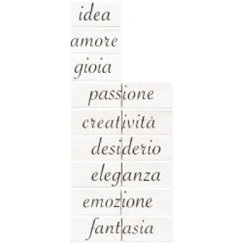 Декор (6.5x13) Cmd-014 Dolce Vita Bianco Words