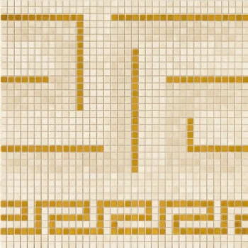 Мозаика (39.4x39.4) 37242 Mos. Greca Gold Beige Vanitas
