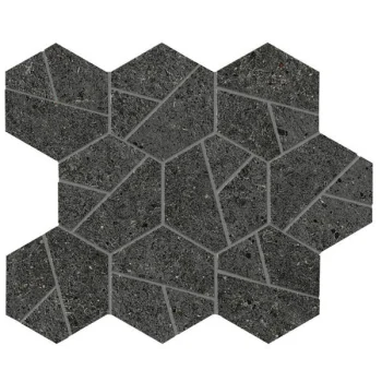 Мозаика Boost Stone Tarmac Mosaico Hex (A7C2)