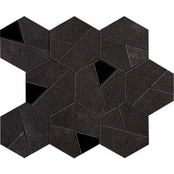 Мозаика Boost Tarmac Mosaico Hex Black (AN7B)
