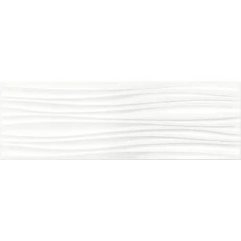 Плитка 25x76 Freestyle Struttura Curva White Gloss